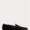 Chaussures habillées noires en velours brodé Alonzo pour hommes de Ralph Lauren Chaussures habillées noires en velours brodé Alonzo pour hommes de Ralph Lauren