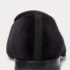 Chaussures habillées noires en velours brodé Alonzo pour hommes de Ralph Lauren Chaussures habillées noires en velours brodé Alonzo pour hommes de Ralph Lauren