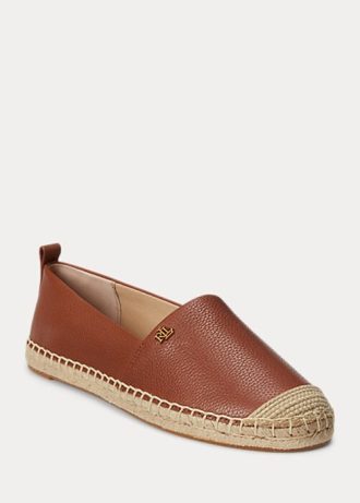 Chaussures plates en cuir vieilli Cameryn IV de Ralph Lauren pour femme