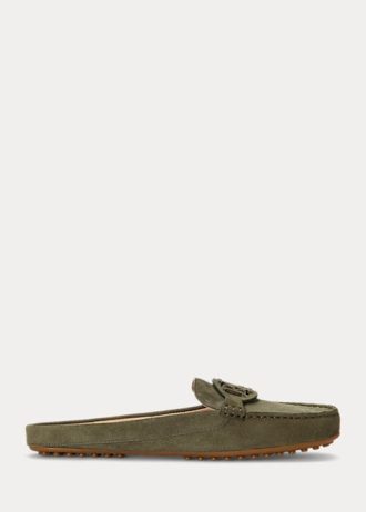 Chaussures plates en daim Brynn pour femme Ralph Lauren Olive