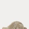 Chaussures plates grises en fausse fourrure Sydni de Ralph Lauren pour femmes