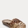 Chaussures plates Ralph Lauren Brynn en cuir gaufré et cuir de veau pour femme Chaussures plates Ralph Lauren Brynn en cuir gaufré et cuir de veau pour femme