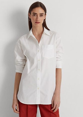 Chemises blanches en coton Ralph Lauren pour femmes