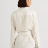 Chemises blanches en lin avec ceinture Ralph Lauren pour femmes Chemises blanches en lin avec ceinture Ralph Lauren pour femmes