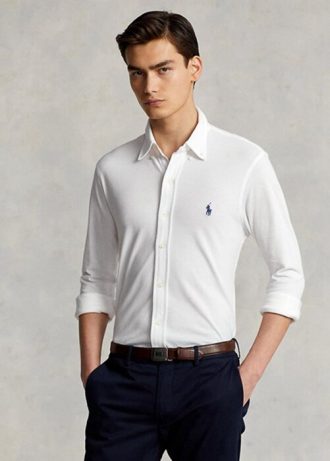 Chemises blanches en maille légère Ralph Lauren pour hommes