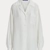 Chemises blanches en voile de lin Roslin Ralph Lauren pour femmes Chemises blanches en voile de lin Roslin Ralph Lauren pour femmes