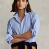 Chemises bleues en coton Ralph Lauren pour femmes Chemises bleues en coton Ralph Lauren pour femmes