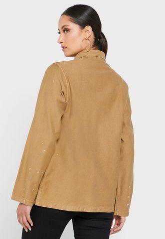 Chemises boutonnées à poches Ralph Lauren pour femmes kaki