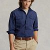 Chemises de travail chino coupe classique Ralph Lauren bleu marine pour homme Chemises de travail chino coupe classique Ralph Lauren bleu marine pour homme