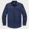 Chemises de travail chino coupe classique Ralph Lauren bleu marine pour homme Chemises de travail chino coupe classique Ralph Lauren bleu marine pour homme