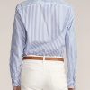 Chemises en coton rayées bleues Ralph Lauren Adrien pour femmes