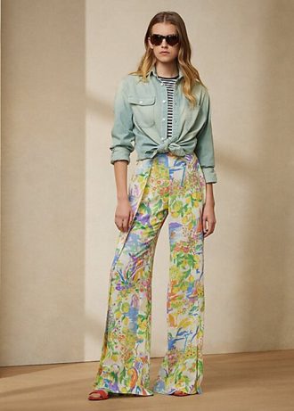 Chemises en denim de coton bleu clair Ralph Lauren Tamia pour femmes