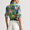 Chemises en lin à fleurs multicolores Ralph Lauren pour femmes Chemises en lin à fleurs multicolores Ralph Lauren pour femmes
