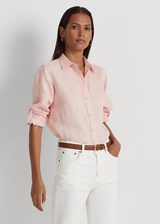 Chemises en lin roses Ralph Lauren pour femmes