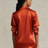 Chemises en soie mûre orange Ralph Lauren pour femmes Chemises en soie mûre orange Ralph Lauren pour femmes