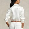 Chemises en soie mûre Ralph Lauren crème pour femme Chemises en soie mûre Ralph Lauren crème pour femme