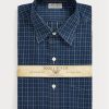 Chemises habillées à carreaux Ralph Lauren Slim Fit bleu marine pour homme Chemises habillées à carreaux Ralph Lauren Slim Fit bleu marine pour homme