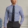 Chemises habillées en sergé bleu à carreaux vichy Ralph Lauren pour homme, faciles d&rsquo;entretien