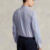 Chemises habillées Ralph Lauren bleues en popeline extensible à rayures coupe slim pour homme Chemises habillées Ralph Lauren bleues en popeline extensible à rayures coupe slim pour homme