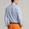 Chemises habillées à rayures bleues Ralph Lauren pour homme, coupe sur mesure Chemises habillées à rayures bleues Ralph Lauren pour homme, coupe sur mesure