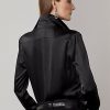 Chemises noires en soie de mûrier extensible Cameron Ralph Lauren pour femmes