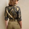 Chemises noires métallisées à volants Keara de Ralph Lauren pour femmes Chemises noires métallisées à volants Keara de Ralph Lauren pour femmes
