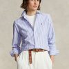 Chemises Oxford bleues Ralph Lauren coupe classique pour femme Chemises Oxford bleues Ralph Lauren coupe classique pour femme