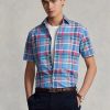 Chemises Oxford à carreaux multicolores Ralph Lauren pour hommes, coupe personnalisée