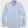 Chemises Oxford slim fit bleues Ralph Lauren pour hommes Chemises Oxford slim fit bleues Ralph Lauren pour hommes