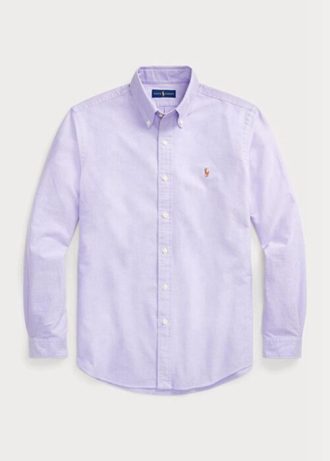 Chemises Oxford slim fit violettes Ralph Lauren pour hommes