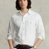 Chemises Oxford Western blanches Ralph Lauren pour hommes, coupe classique Chemises Oxford Western blanches Ralph Lauren pour hommes, coupe classique