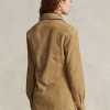 Chemises Ralph Lauren kaki en daim et agneau pour femme Chemises Ralph Lauren kaki en daim et agneau pour femme