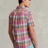Chemises roses Ralph Lauren coupe classique Madras Popover pour homme Chemises roses Ralph Lauren coupe classique Madras Popover pour homme
