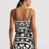 Chemisier court sans manches brodé Ralph Lauren noir/blanc pour femme Chemisier court sans manches brodé Ralph Lauren noir/blanc pour femme
