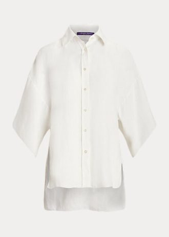 Chemisier en lin blanc Ralph Lauren Soloman pour femme