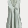 Chemisier en satin délavé Gwinnett Ralph Lauren vert pour femme Chemisier en satin délavé Gwinnett Ralph Lauren vert pour femme