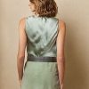 Chemisier en satin délavé Gwinnett Ralph Lauren vert pour femme Chemisier en satin délavé Gwinnett Ralph Lauren vert pour femme