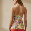 Chemisier licou multicolore en voile de lin Darby Ralph Lauren pour femme Chemisier licou multicolore en voile de lin Darby Ralph Lauren pour femme