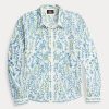 Chemisier multicolore en coton à broderies florales Ralph Lauren pour femme Chemisier multicolore en coton à broderies florales Ralph Lauren pour femme