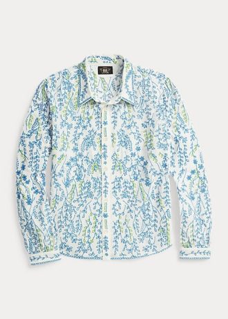 Chemisier multicolore en coton à broderies florales Ralph Lauren pour femme