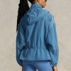 Coupe-vent bleu Ralph Lauren pliable en ripstop translucide pour femme Coupe-vent bleu Ralph Lauren pliable en ripstop translucide pour femme