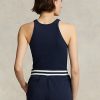 Débardeurs en coton côtelé bleu marine Ralph Lauren pour femme Débardeurs en coton côtelé bleu marine Ralph Lauren pour femme