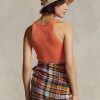 Débardeurs en coton côtelé orange Ralph Lauren pour femme