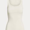 Débardeurs en coton mélangé crème Ralph Lauren pour femme