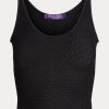 Débardeurs noirs en maille de soie Ralph Lauren pour femmes Débardeurs noirs en maille de soie Ralph Lauren pour femmes