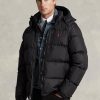 Doudounes imperméables noires Ralph Lauren pour hommes