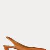 Escarpins à bride arrière en cuir jaune foncé Ralph Lauren Kels pour femmes Escarpins à bride arrière en cuir jaune foncé Ralph Lauren Kels pour femmes