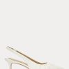 Escarpins à bride arrière en cuir nappa blanc Ralph Lauren Lolah pour femmes Escarpins à bride arrière en cuir nappa blanc Ralph Lauren Lolah pour femmes