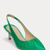 Escarpins à bride arrière en cuir nappa Lolah de Ralph Lauren pour femmes vertes Escarpins à bride arrière en cuir nappa Lolah de Ralph Lauren pour femmes vertes