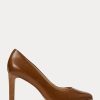 Escarpins en cuir bruni Camila de Ralph Lauren pour femmes Escarpins en cuir bruni Camila de Ralph Lauren pour femmes